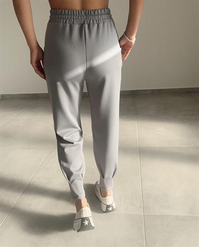 Gri Scuba Paça Pileli Eşofman