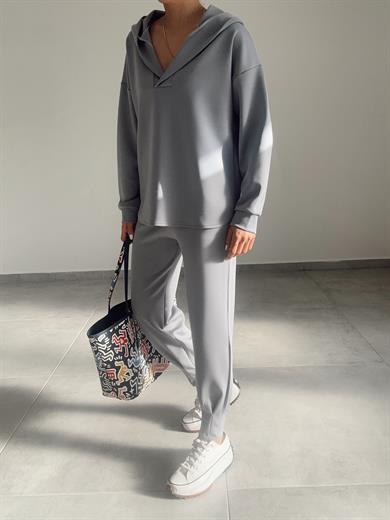 Gri Scuba Sweatshirt