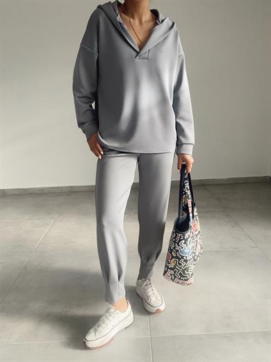 Gri Scuba Sweatshirt