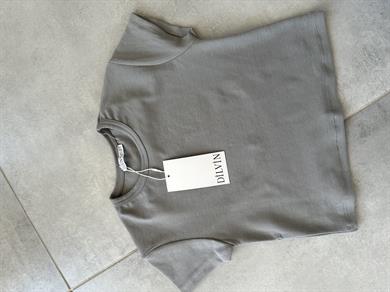 Gri Vücuda Oturan Crop Top