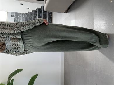 Haki Beli Lastikli Yıkamalı Pantolon