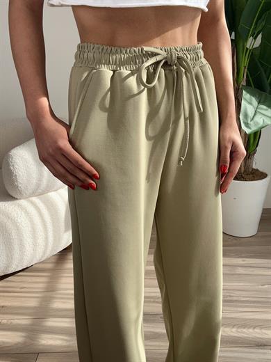 Haki Bol Paça Modal Pantolon