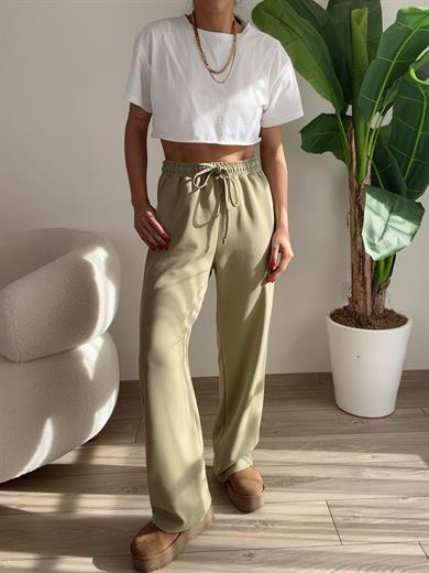 Haki Bol Paça Modal Pantolon