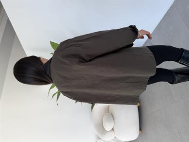 Haki Düğmeleri Gold Detaylı Mont