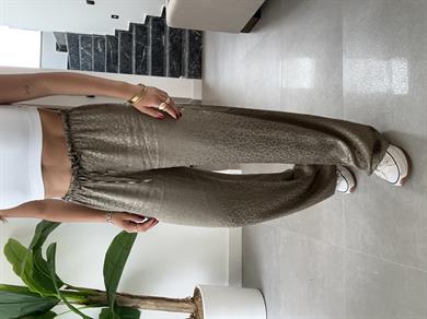 Haki Jakarlı Bol Paça Pantolon