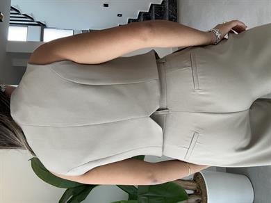 Haki Önü Düğmeli Kısa Yelek