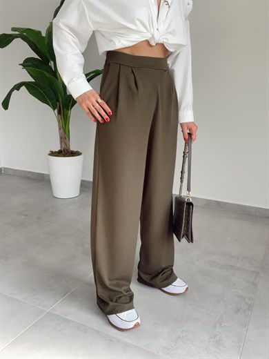 Haki Palazzo Pantolon