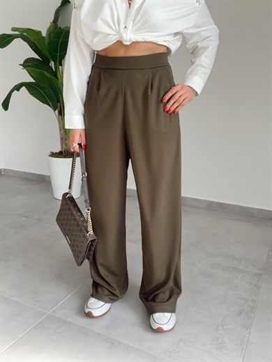 Haki Palazzo Pantolon