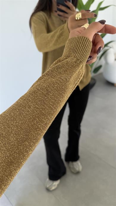 Haki Simli Triko Hırka