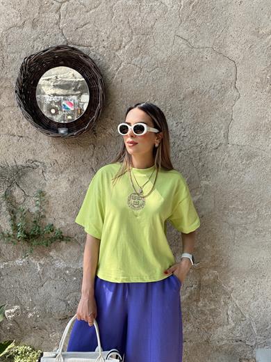 Harvard Yeşil Baskılı Tişört