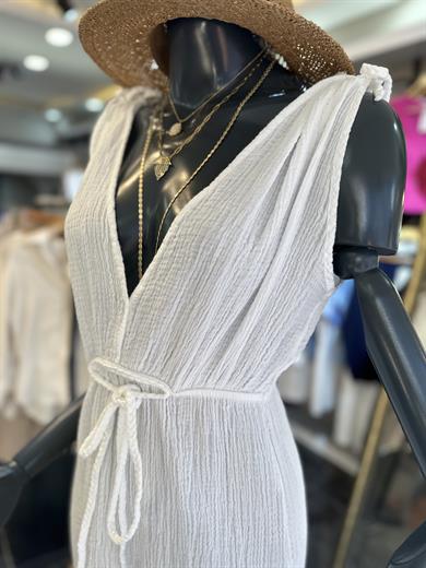 Helen Beyaz Müslin Elbise