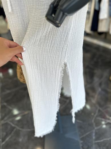 Helen Beyaz Müslin Elbise