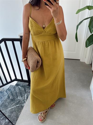 Helen Olive Müslin Askıları Ayarlanabilir Elbise