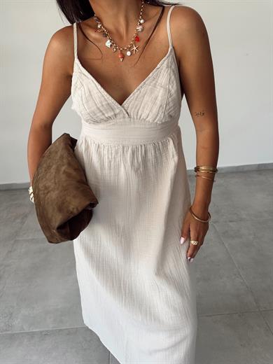 Helen Taş Müslin Askıları Ayarlanabilir Elbise