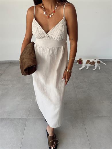 Helen Taş Müslin Askıları Ayarlanabilir Elbise