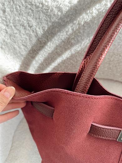 Helena Bordo Süet Model El Ve Kadın Omuz Çantası