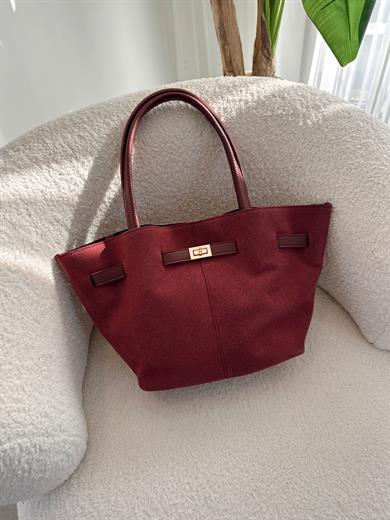 Helena Bordo Süet Model El Ve Kadın Omuz Çantası