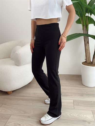 Hely Siyah Toparlayıcı İspanyol Tayt Pantolon