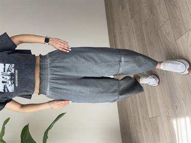 Hendy Antrasit Yıkamalı Şalvar Pantolon