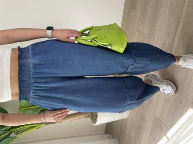 Hendy İndigo Yıkamalı Şalvar Pantolon