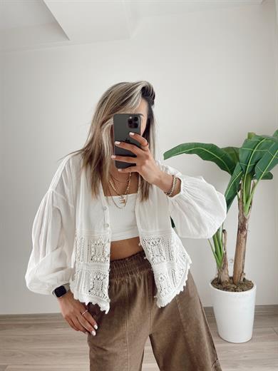 Hendy Kahve Yıkamalı Şalvar Pantolon