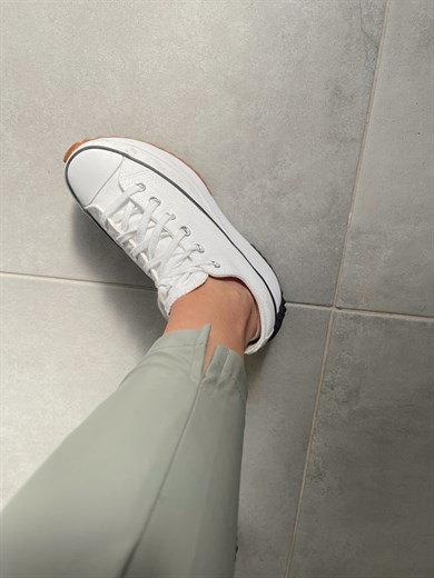 İçi Şardonlu Küf Yeşili Deri Pantolon