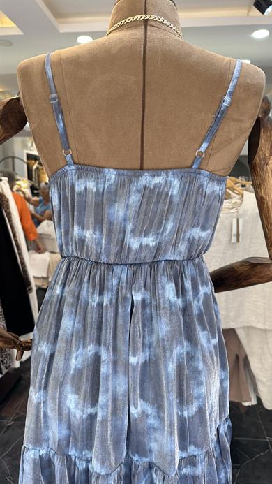 İndigo Asklı Elbise