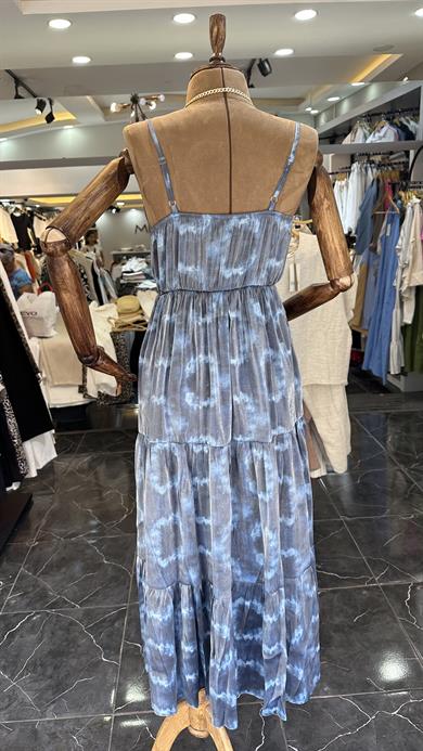 İndigo Asklı Elbise