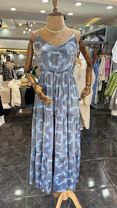 İndigo Asklı Elbise