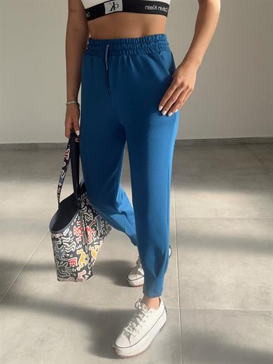 İndigo Scuba Paça Pileli Eşofman