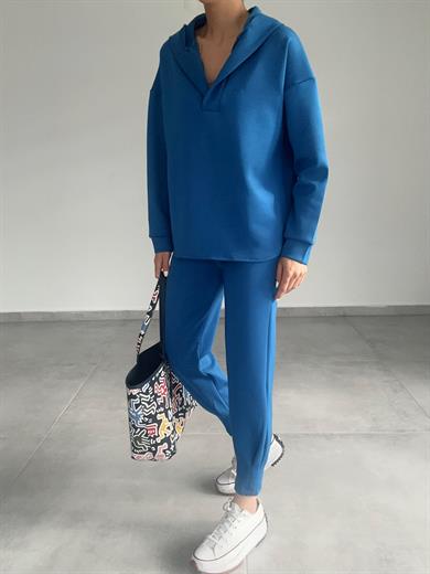 İndigo Scuba Sweatshirt