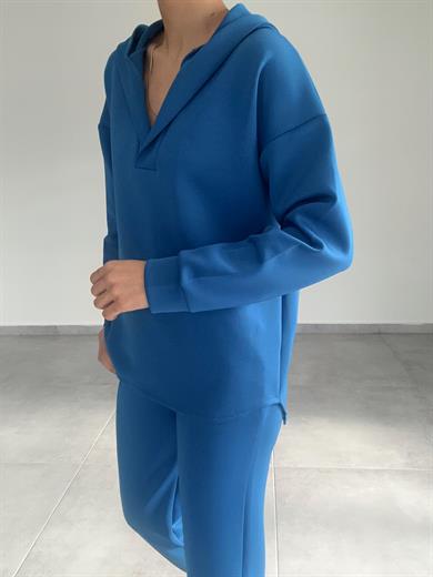 İndigo Scuba Sweatshirt