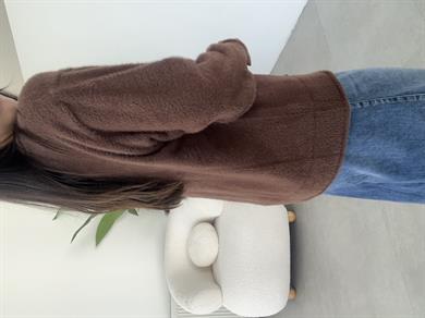 Kahve 4 Düğmeli Hırka