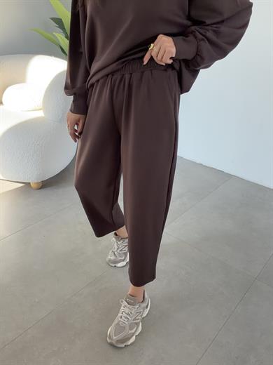 Kahve Bluz Pantolon Takım
