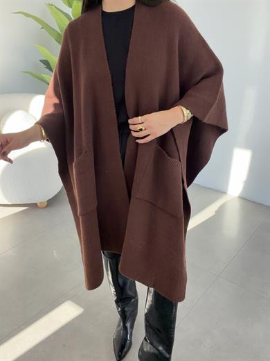 Kahve Cepli Triko Panço