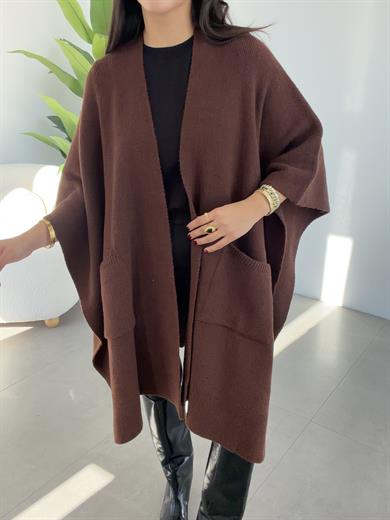 Kahve Cepli Triko Panço