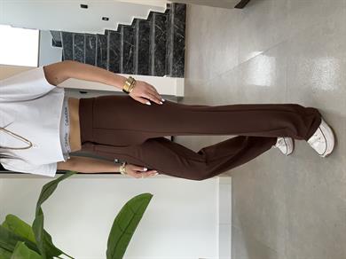 Kahve  Çimalı Palazzo Pantolon