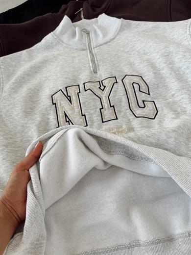 Kahve Fermuarlı Sweat