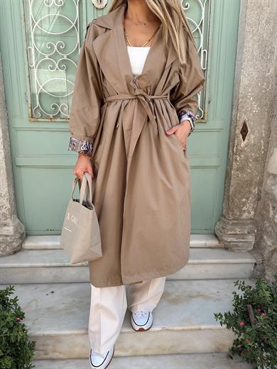 Kahve Garnili Trençkot