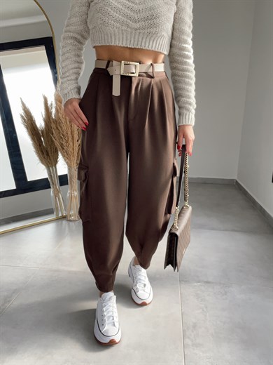 Kahve Kargo Cepli Pantolon