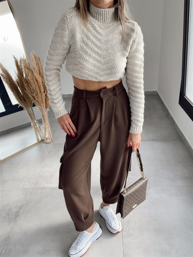 Kahve Kargo Cepli Pantolon