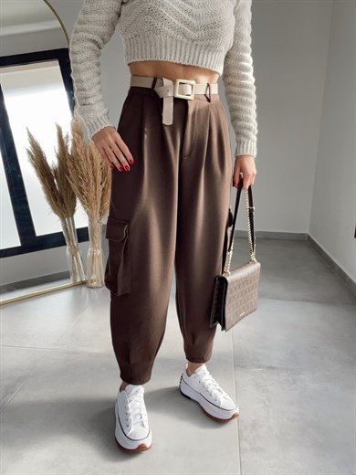 Kahve Kargo Cepli Pantolon