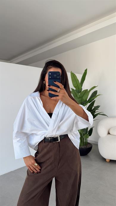 Kahve Kemerli Havuç Pantolon