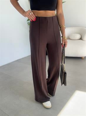 Kahve Modal Önü Çimalı Palazzo Pantolon