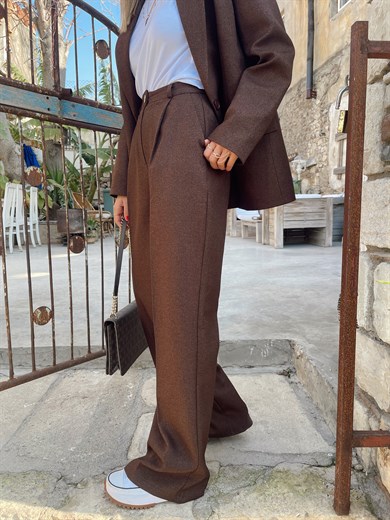 Kahve Palazzo Pantolon