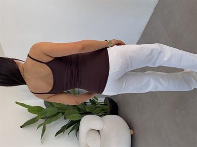Kahve Polyemid İp Askılı Body