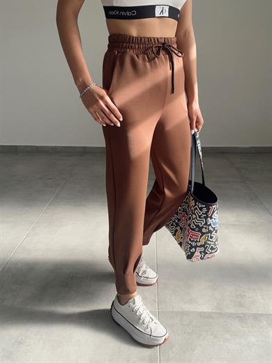 Kahve Scuba Paça Pileli Eşofman