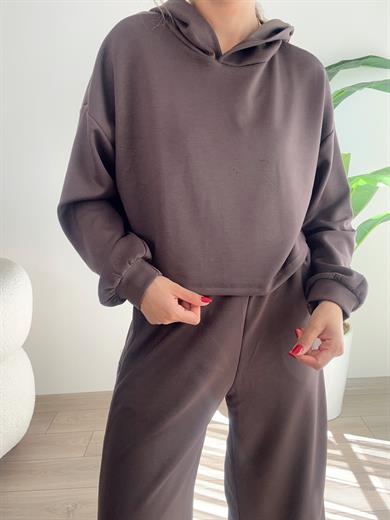 Kahve Sweat Takım