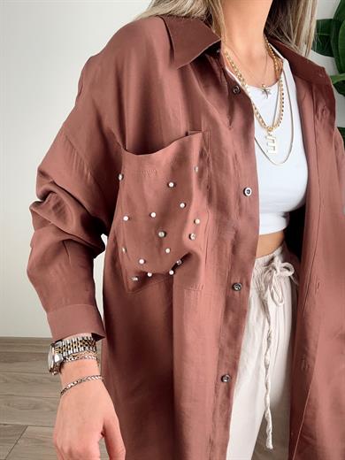 Kahve Taşlı Gömlek