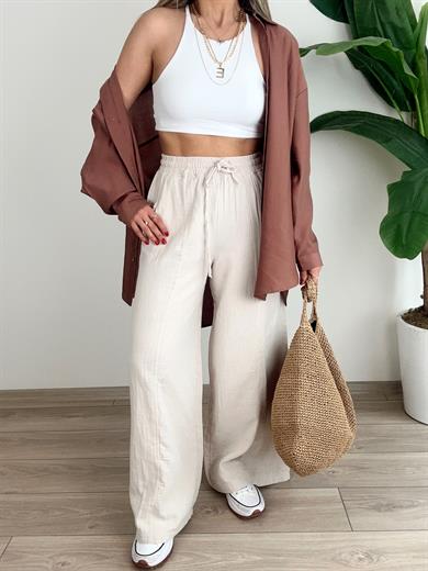 Kahve Taşlı Gömlek